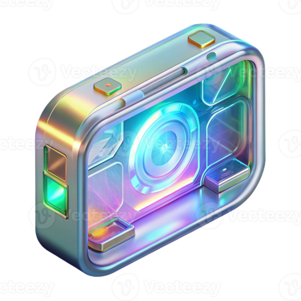 extraordinary abstract Holographic Display Interface Close Up Transparent Background high resolution png