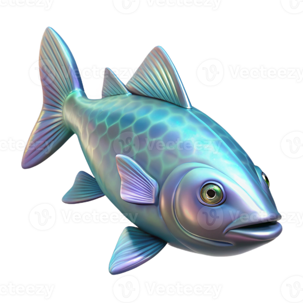 elegant modern Holographic Fish Swimming in the Air Cutout genuine png