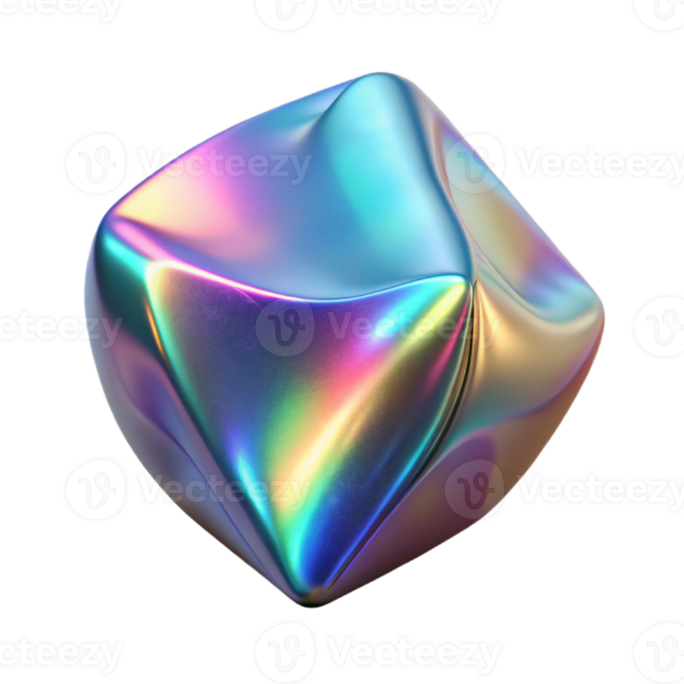 magnificent abstract Holographic Foil Texture Cutout on Transparent Background professional png