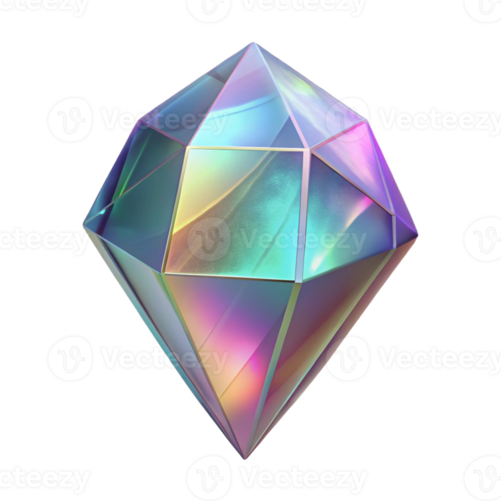 stunning classic Holographic Gemstone Texture Transparent Background authentic png