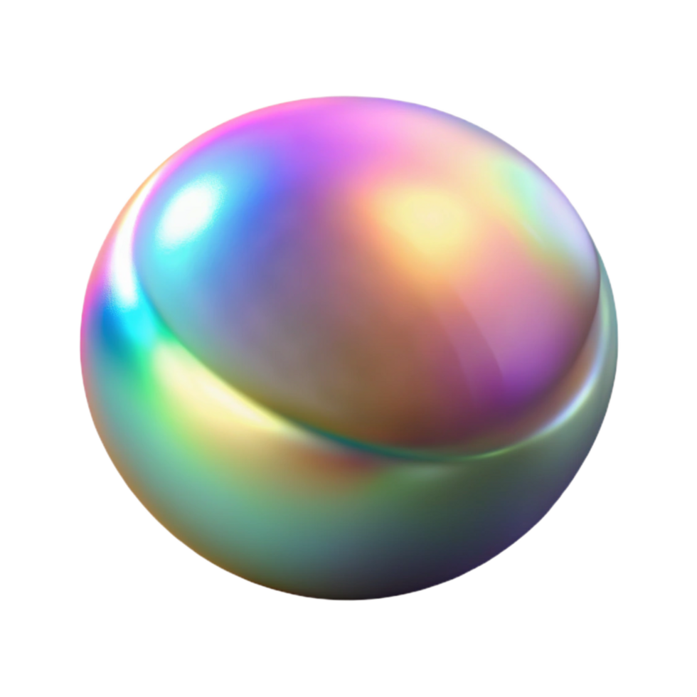 magnificent artistic Holographic Gradient Mesh Isolated Transparent authentic png