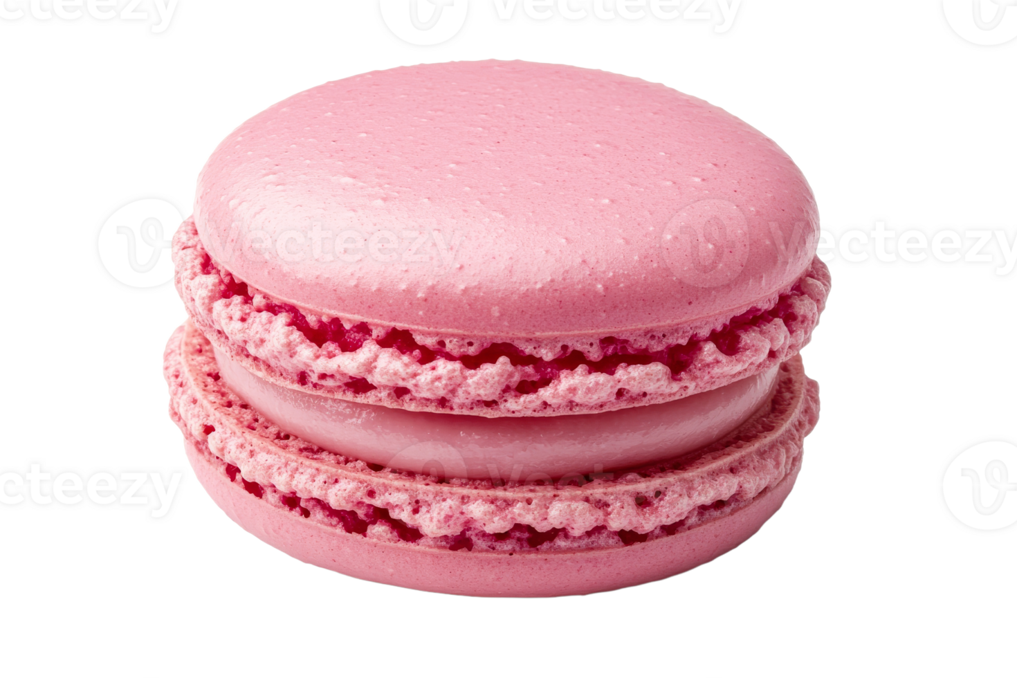 Pink macaron dessert on white background png