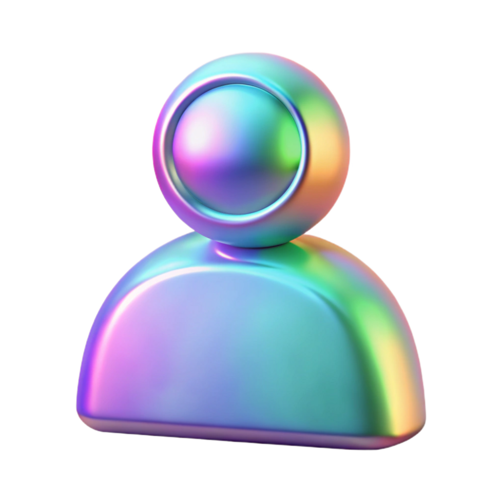 extraordinary classic Holographic Helper Icon Transparent Background Supportive Design premium png