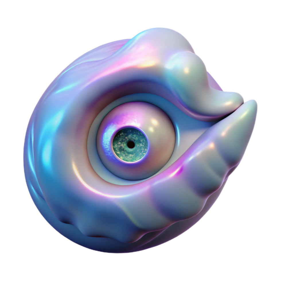 magnificent modern Holographic Hurricane Isolated with Eye Detail high quality png