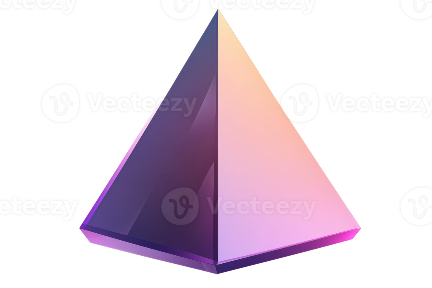 Soft light gradient pyramid png