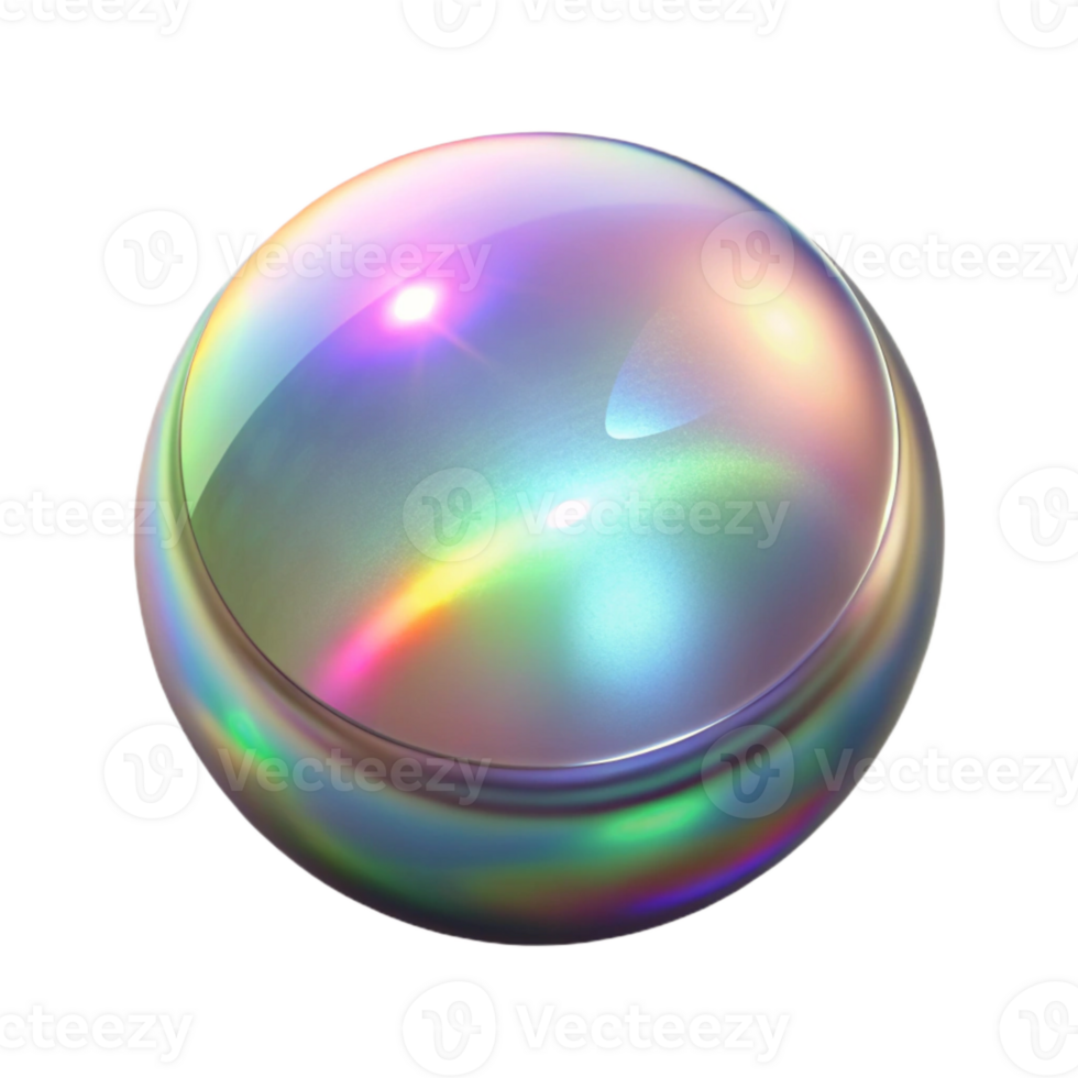 elegant abstract Holographic Lens Flare Transparent Background Isolated png
