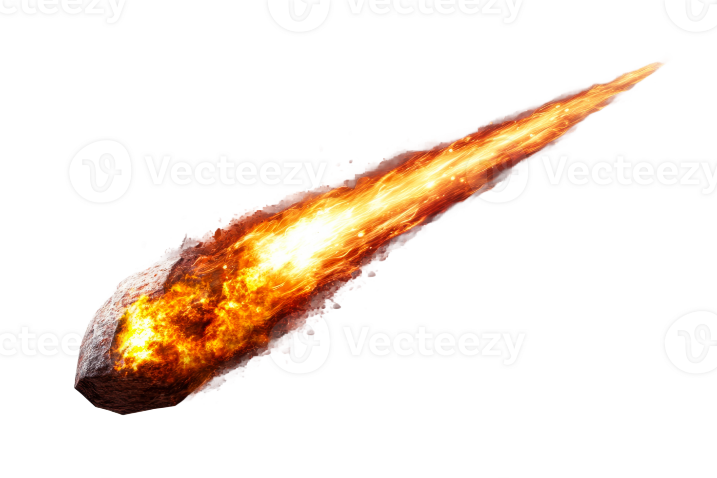 Bright meteor streaking across a dark sky png