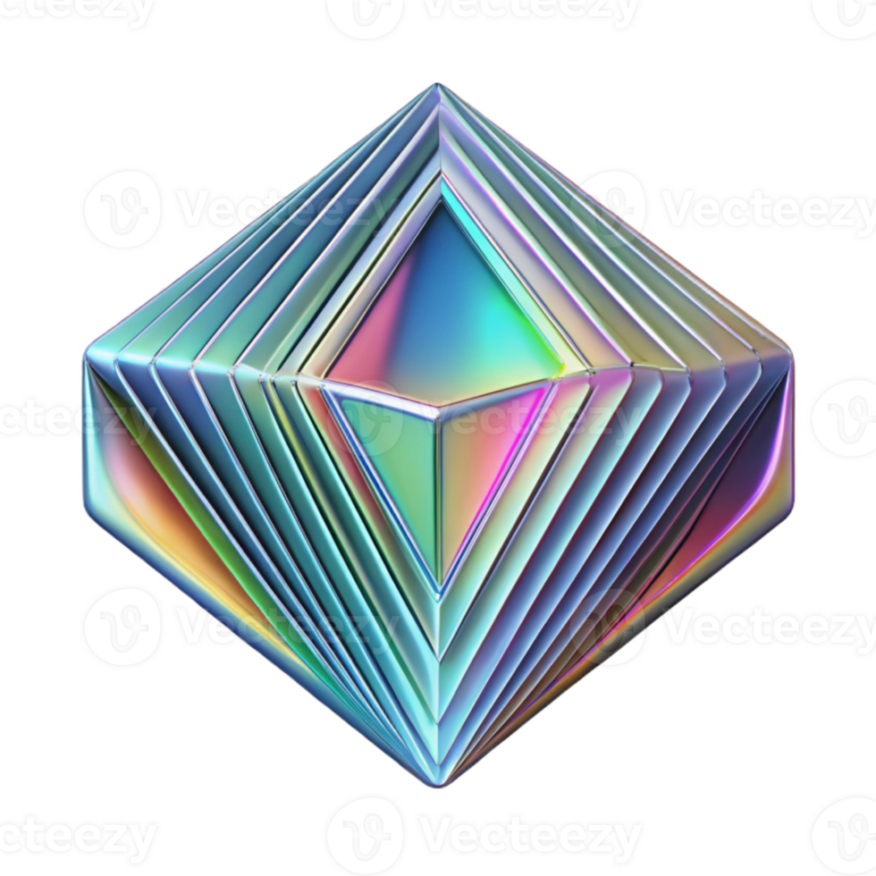 dramatic artistic Holographic Lines Cutout Isolated Element Sharp Edges exclusive png