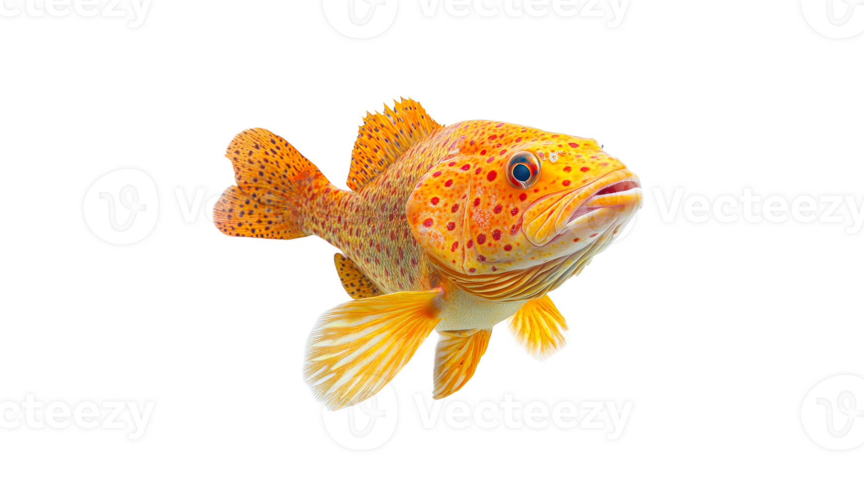 Colorful fish swimming in clear water transparent background png