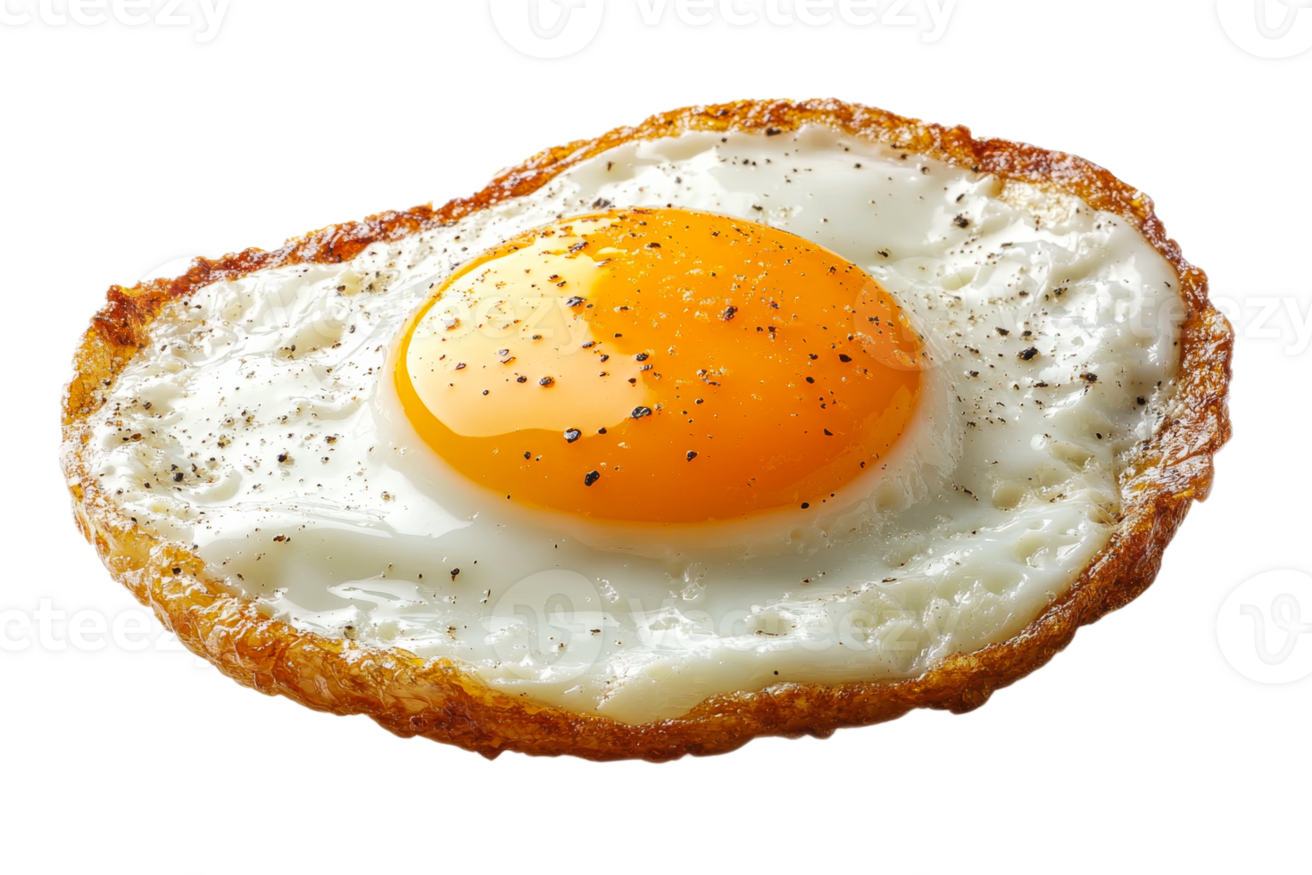 Sunny side up fried egg served on a plate png