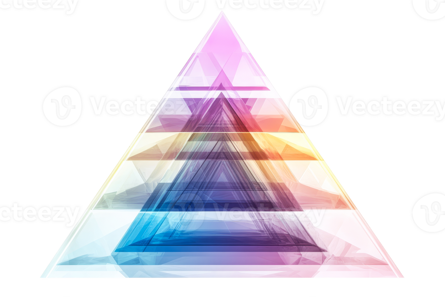 Modern colorful geometric layers design png