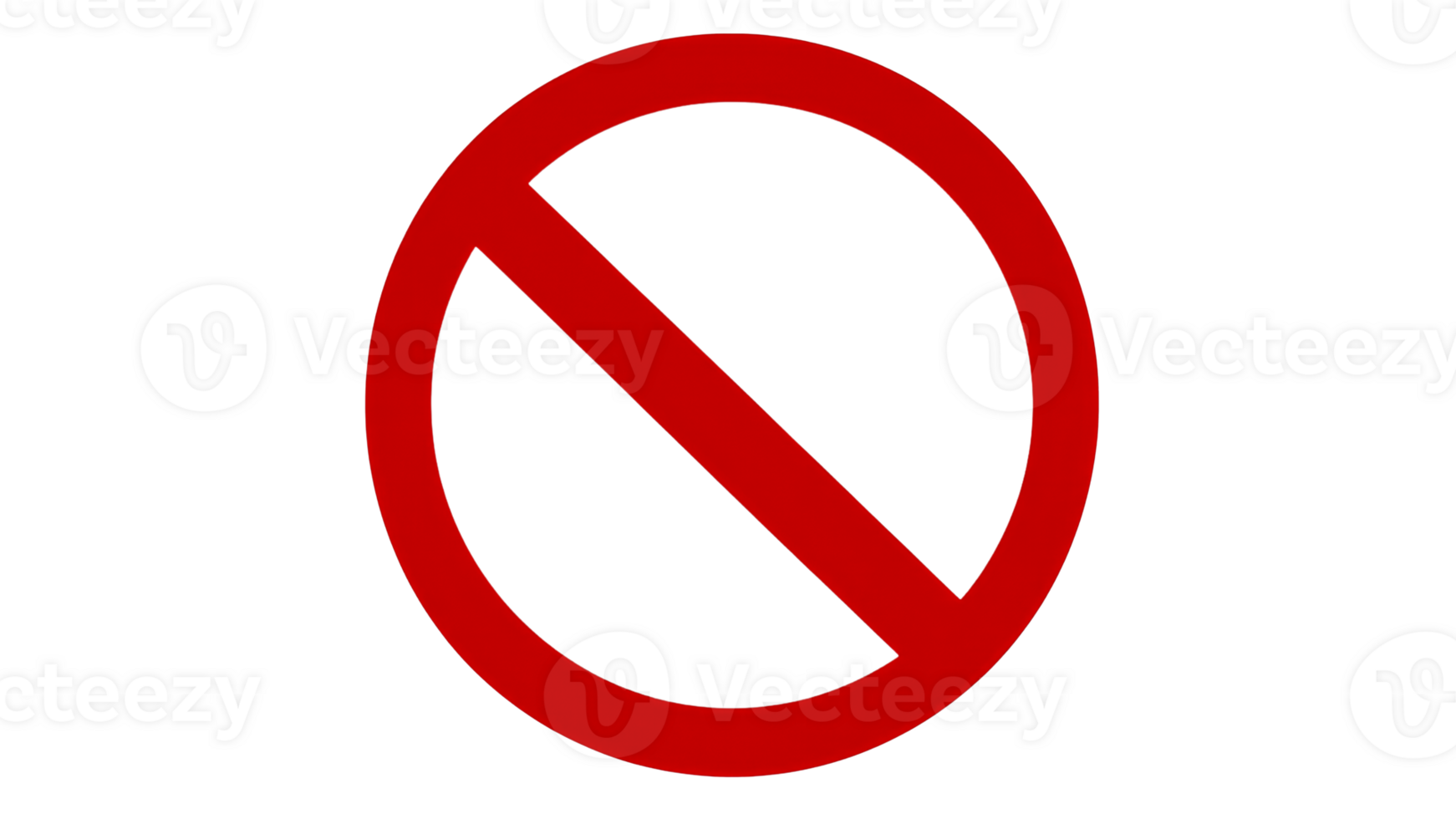 Prohibition symbol displayed prominently in red png