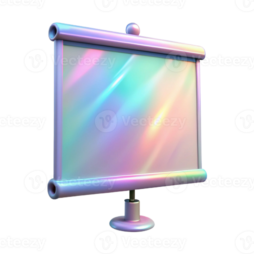 magnificent abstract Holographic Projection Screen Blank Canvas Isolated original png