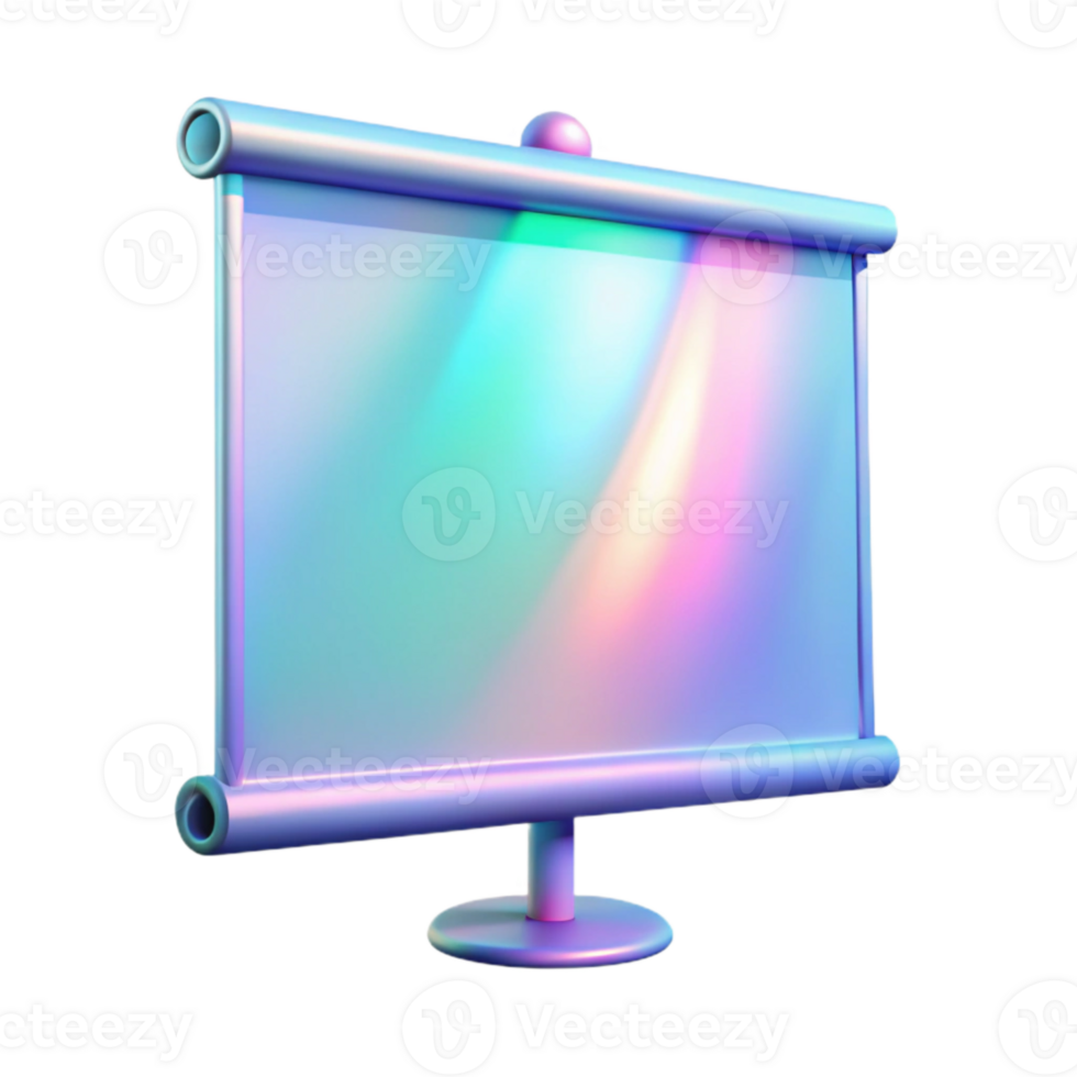 beautiful traditional Holographic Projection Screen Blank Canvas Isolated detailed png