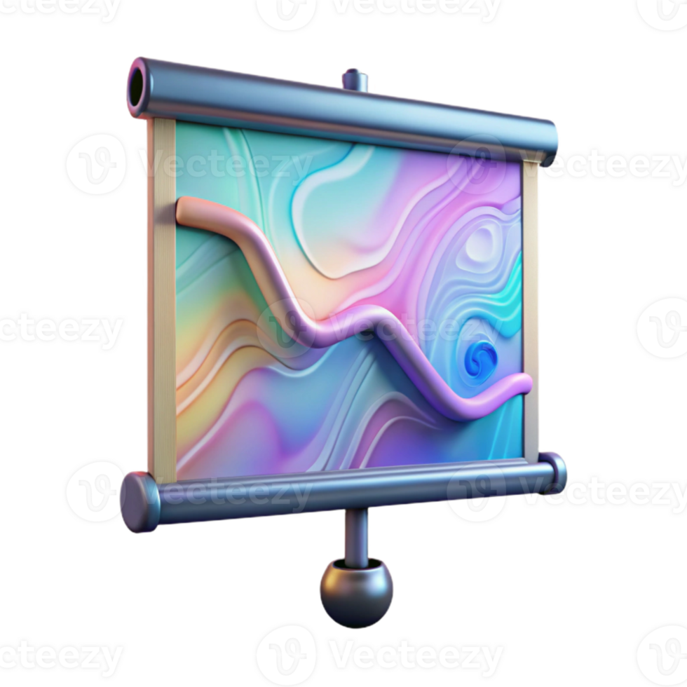 stunning modern Holographic Projection Screen Interactive Display Cutout high quality png