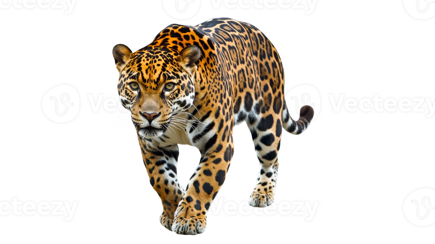Majestic jaguar walking in natural habitat png