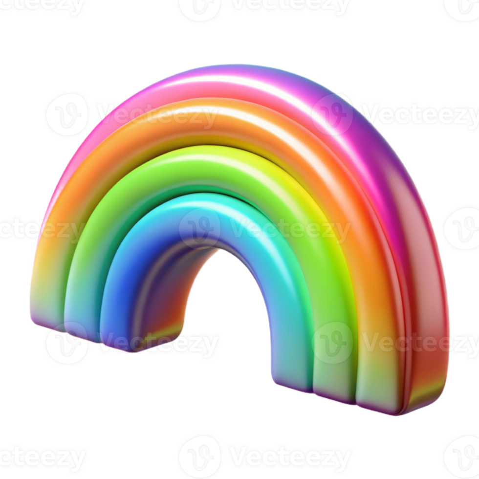 beautiful creative Holographic Rainbow Cutout with Vivid Color Spectrum detailed png