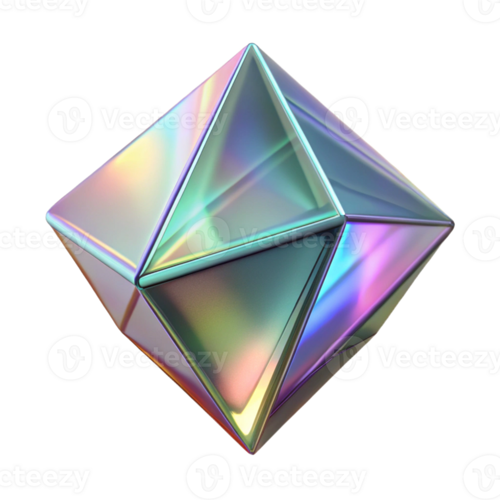 magnificent creative Holographic Reflection Isolated with Prism Effect png
