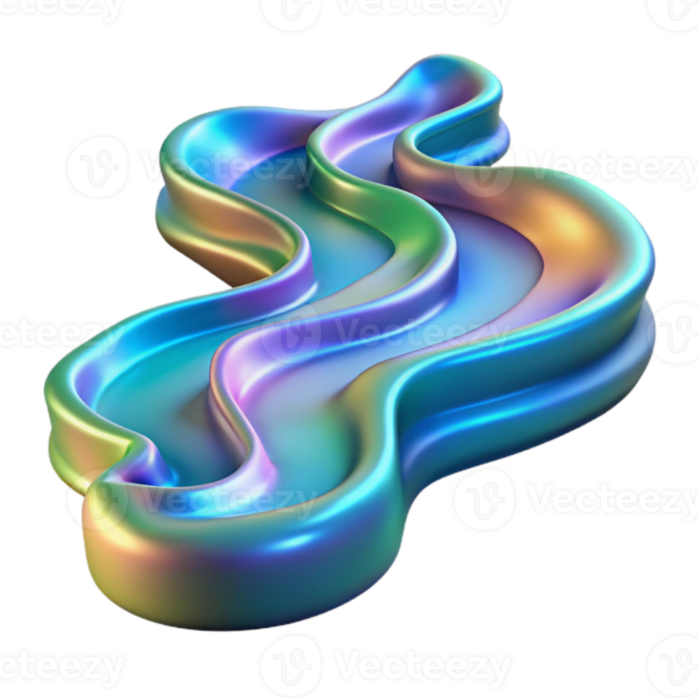 impressive traditional Holographic River Cutout with Flowing Water exclusive png