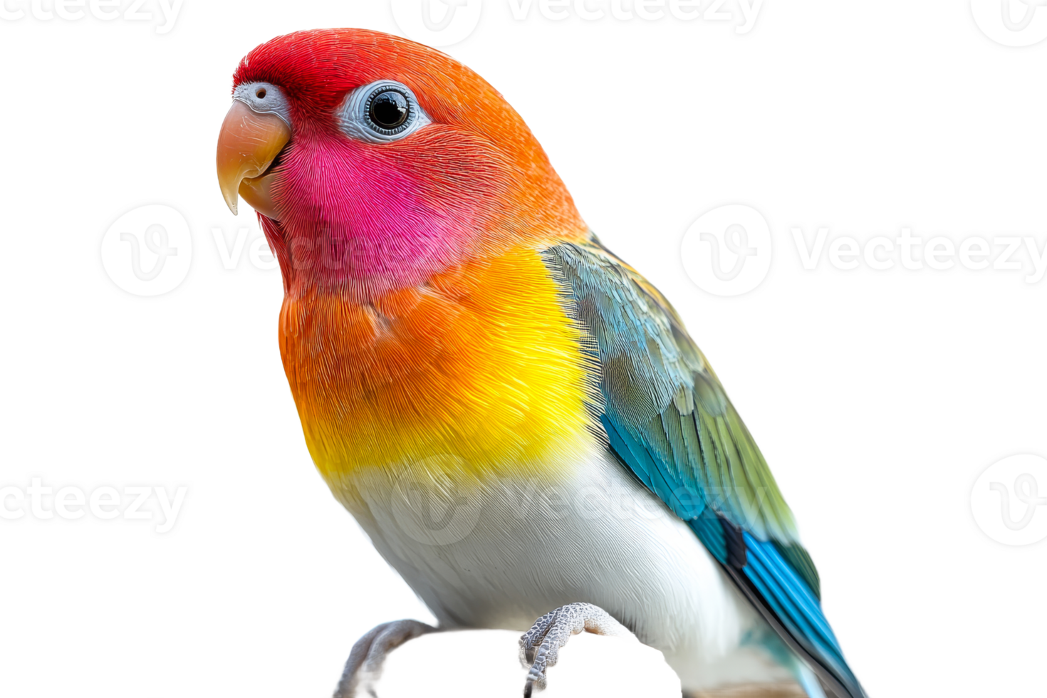 Bright parrot on a branch png