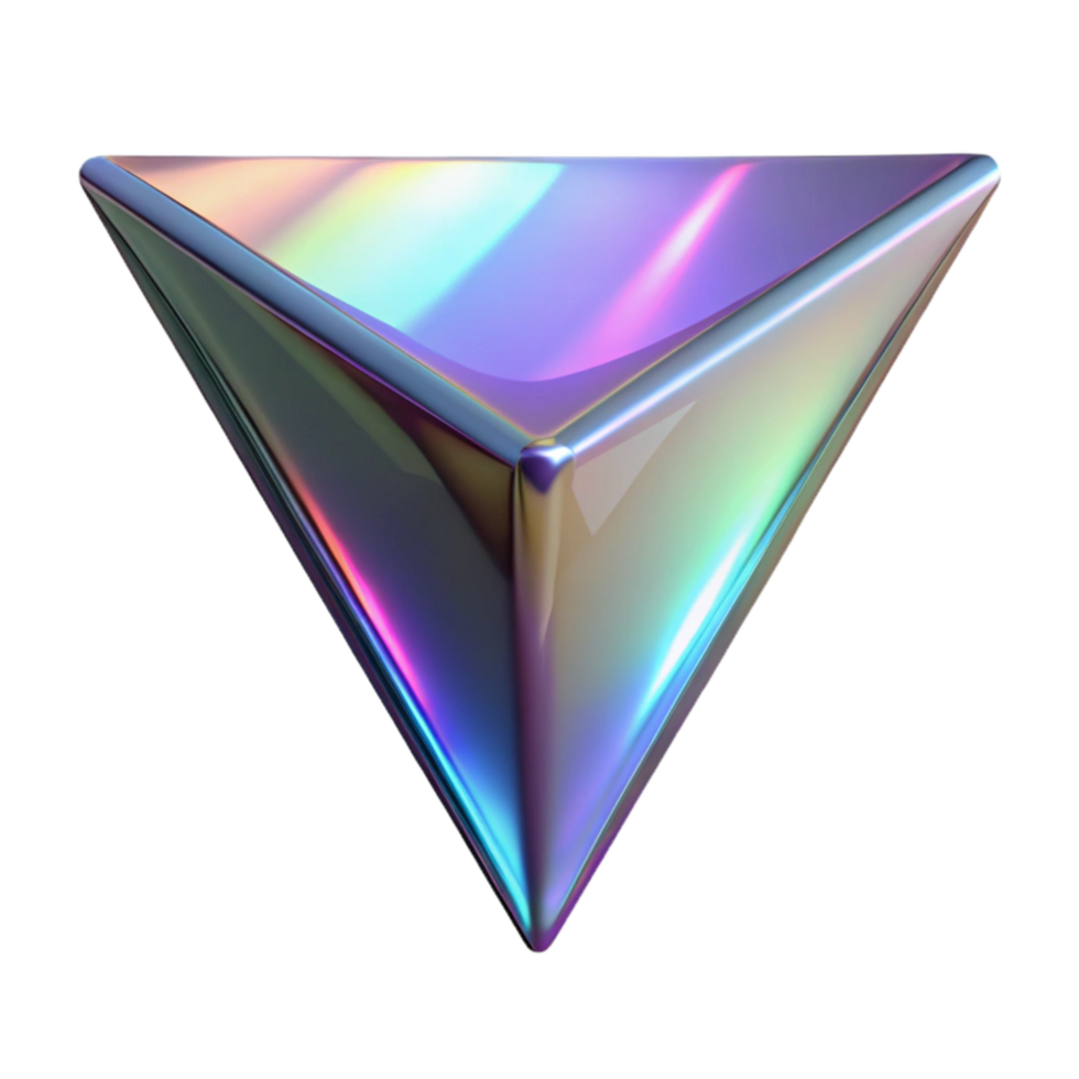 beautiful traditional Holographic Shape Isolated Element Triangle original png