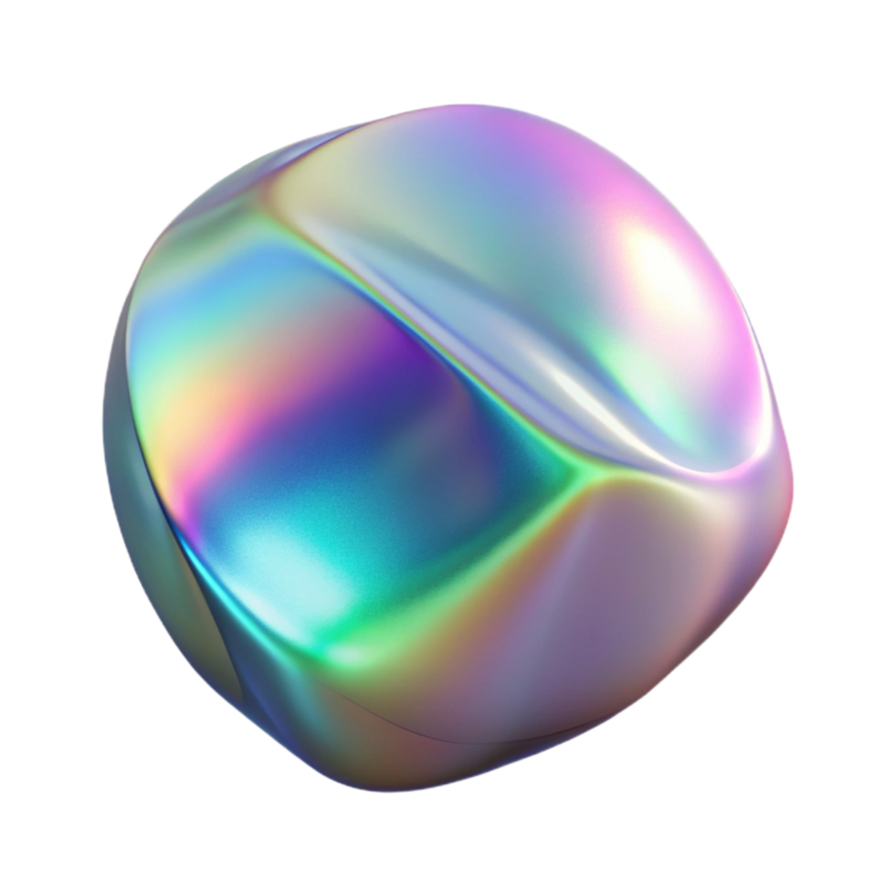 serene abstract Holographic Shimmer on Transparent Background Subtle detailed png