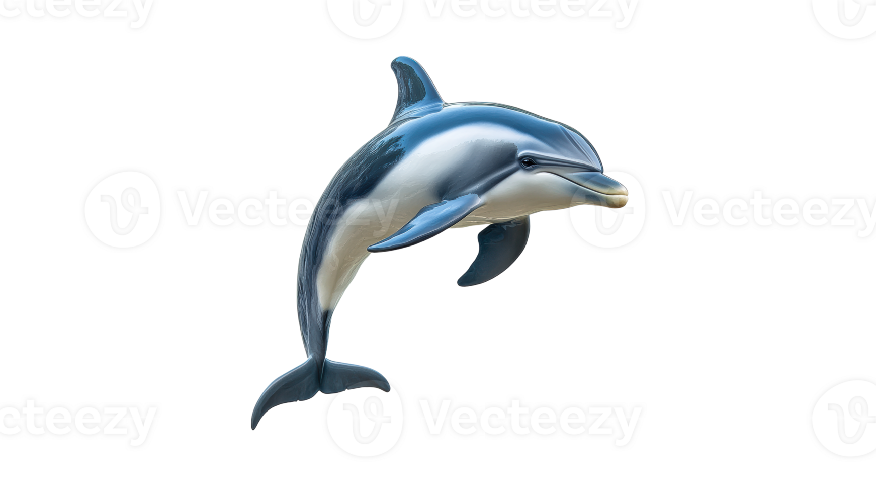 Dolphin jumping gracefully above the water surface png