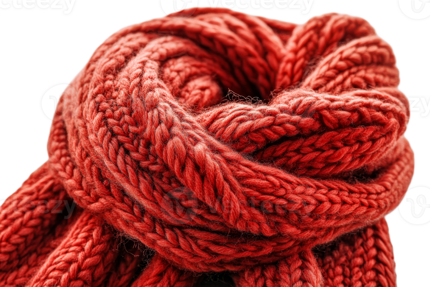 Cozy red knitted scarf perfect for winter wear png