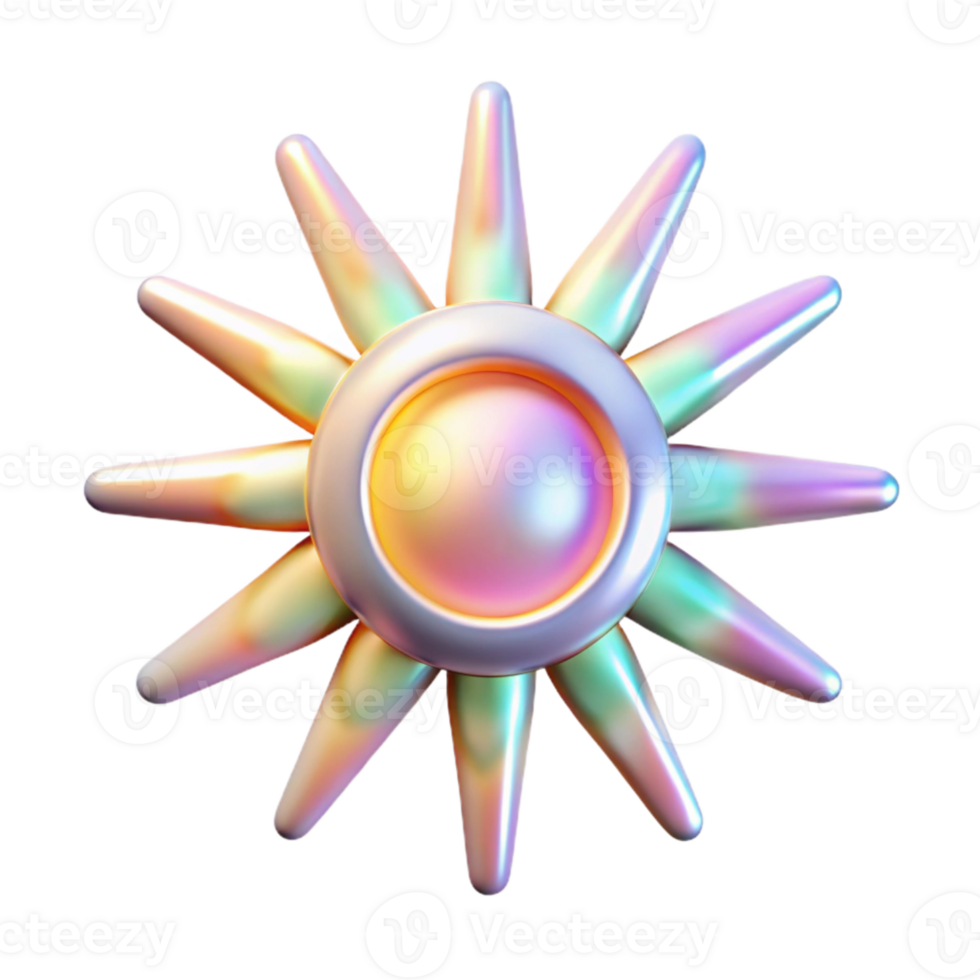 magnificent modern Holographic Sunbeam Cutout with Light Rays exclusive png