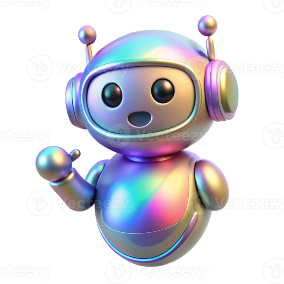 extraordinary modern Holographic Support System Chatbot Transparent Background Supportive Dialogue exclusive png