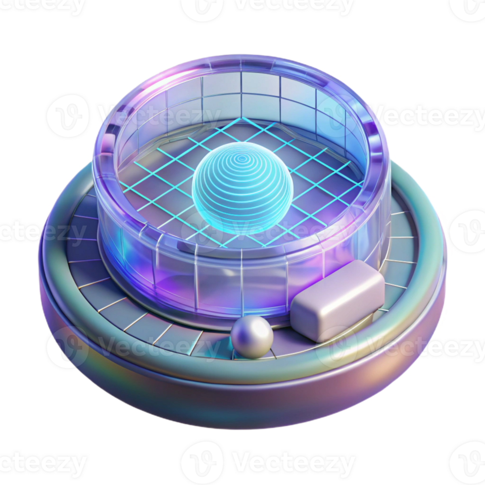 magnificent creative Holographic Teleportation Interface Wireframe Design Cutout Element exclusive png