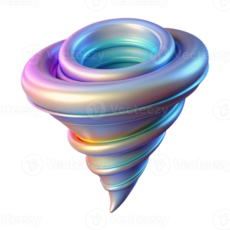 magnificent creative Holographic Tornado Cutout with Swirling Motion genuine png