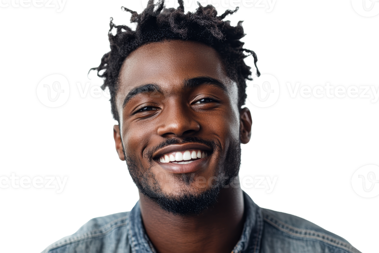 Smiling man with stylish hair in bright setting png