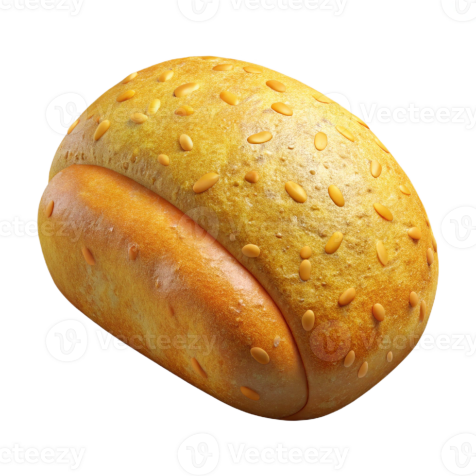 extraordinary contemporary Homemade Bread Loaf Top View Isolated with Golden Crust png