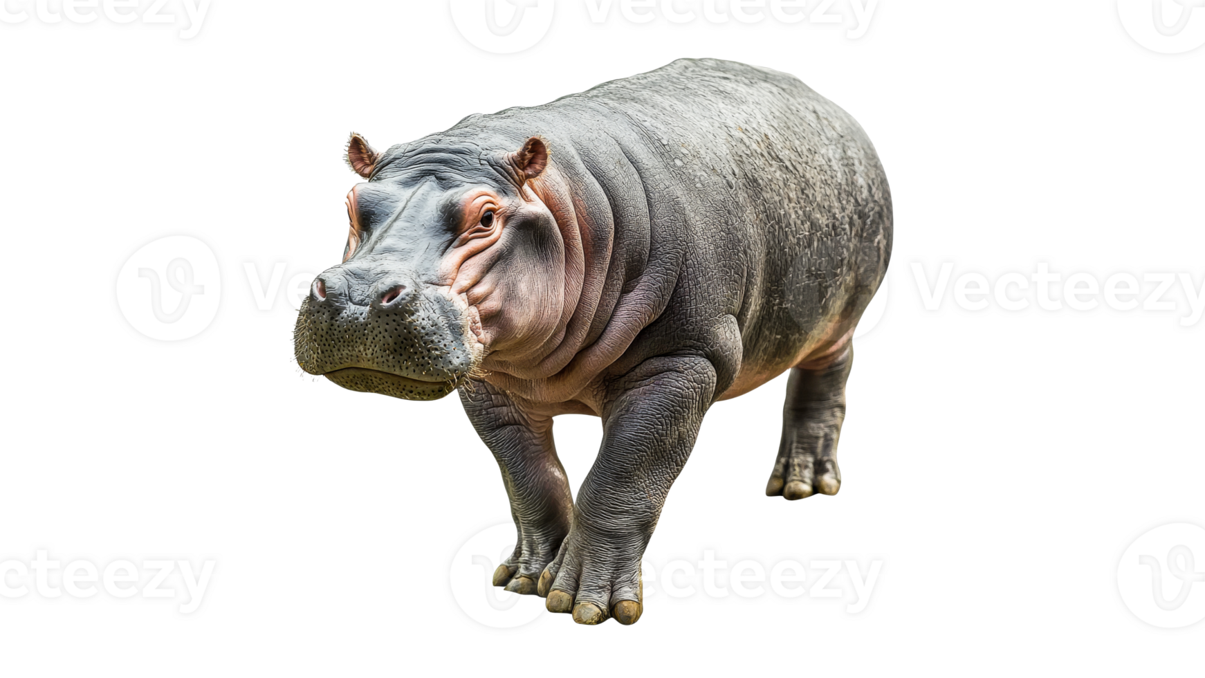 Hippo walking in natural habitat during daylight png