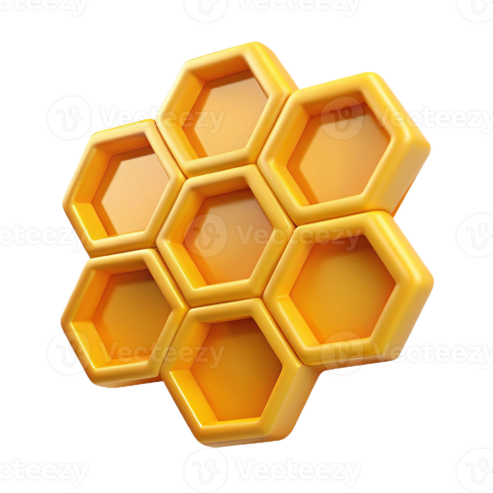 magnificent vintage Honeycomb Grid Isolated Cutout with Yellow Hues png