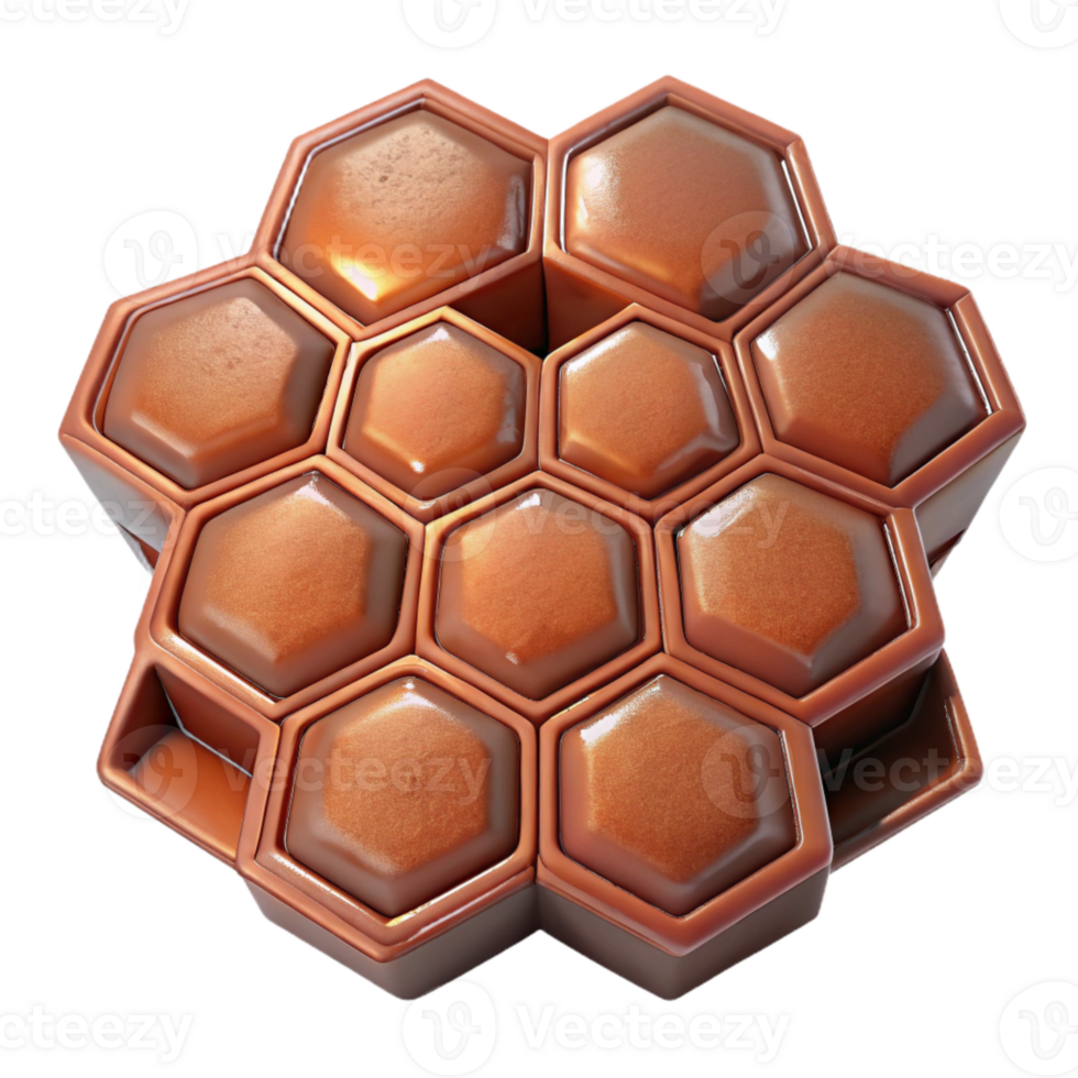 vibrant traditional Honeycomb Close Up Hexagonal Structure Isolated professional png