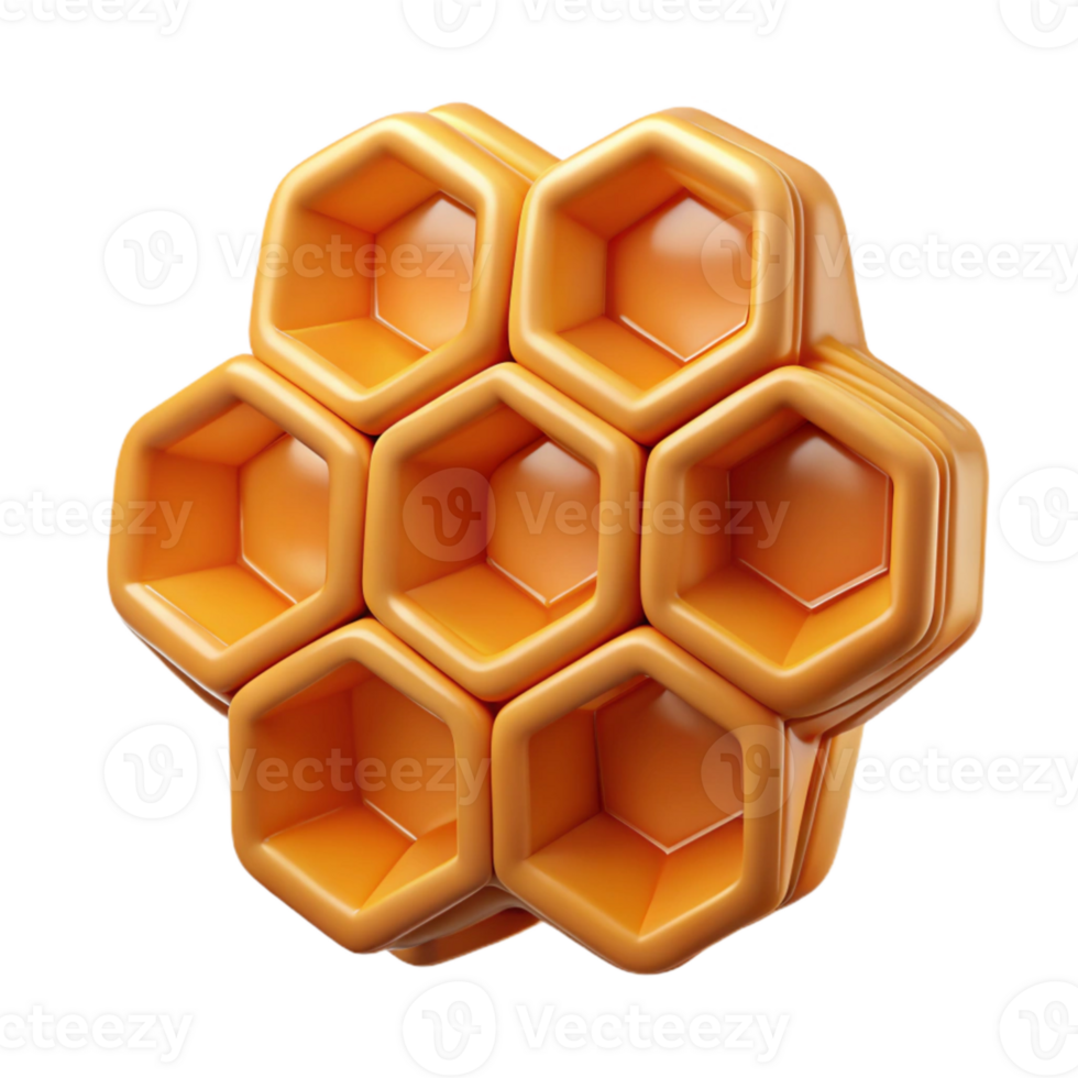 magnificent rustic Honeycomb Structure Isolated with Warm Lighting original png