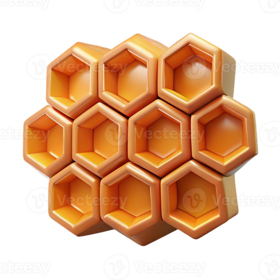beautiful classic Honeycomb Structure Isolated with Warm Lighting genuine png