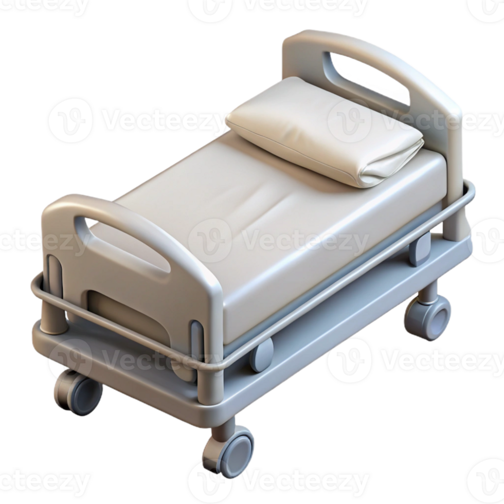 impressive vintage Hospital Bed Top View White Isolated Cutout professional png