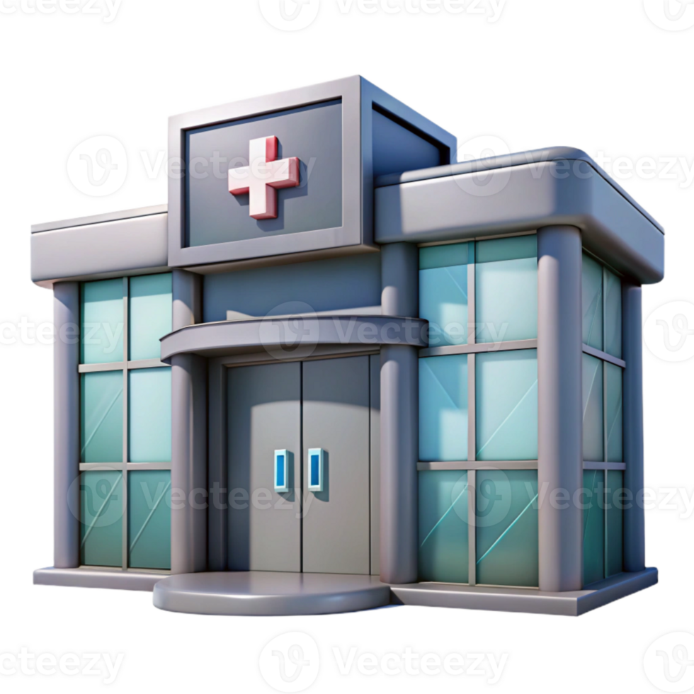 beautiful traditional Hospital Building Entrance Glass Doors Cutout premium png