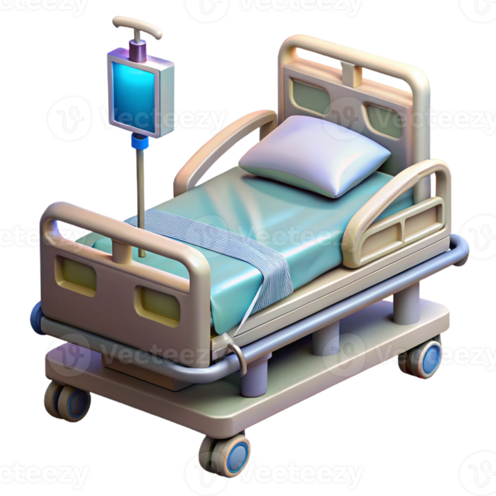 beautiful contemporary Hospital Bed with Patient Monitor Transparent genuine png