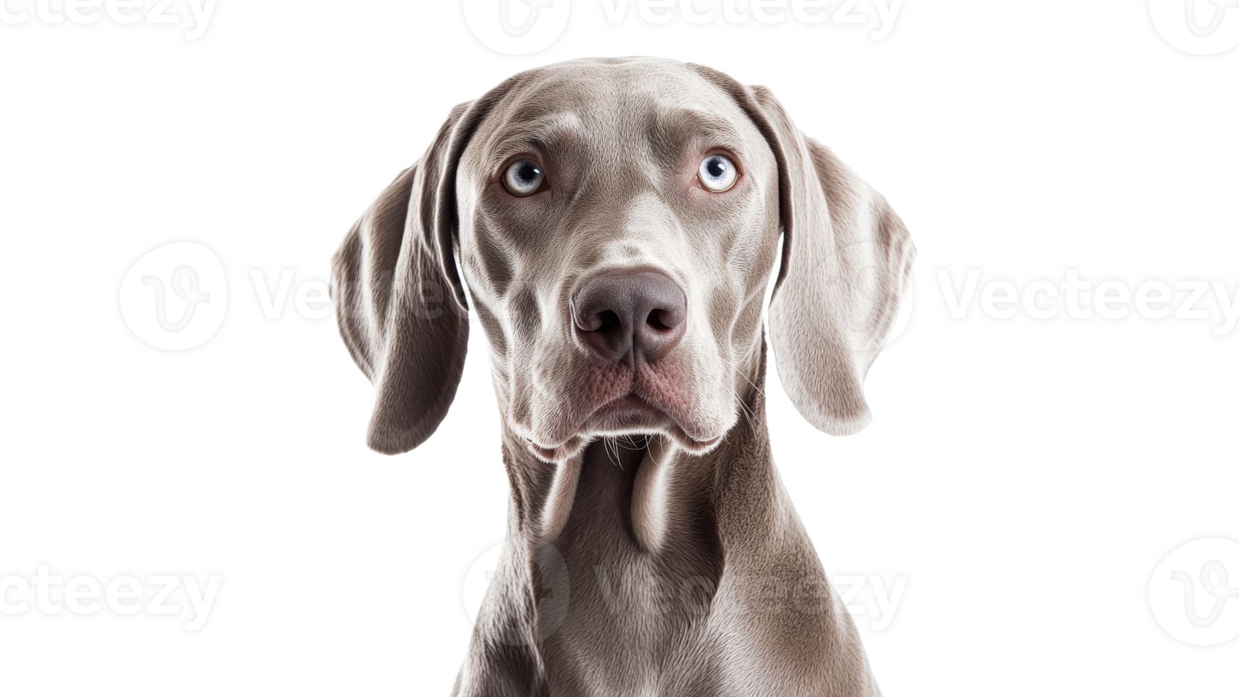 Weimaraner dog posing for a close up portrait png