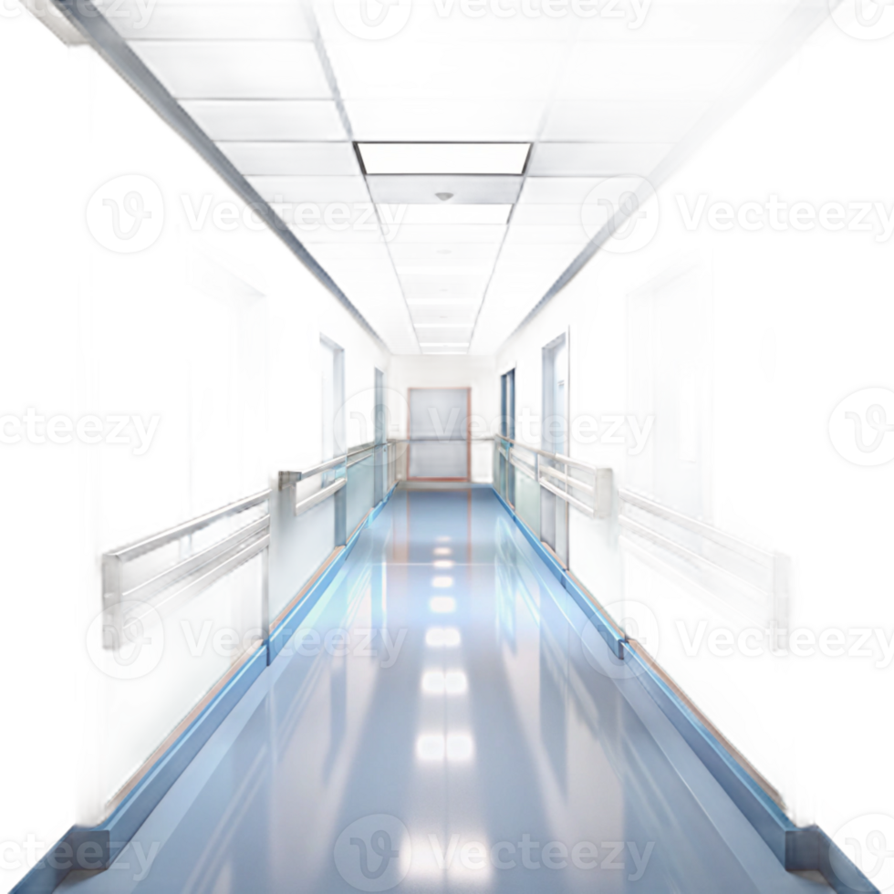 impressive classic Hospital Corridor Empty View Transparent Background original png