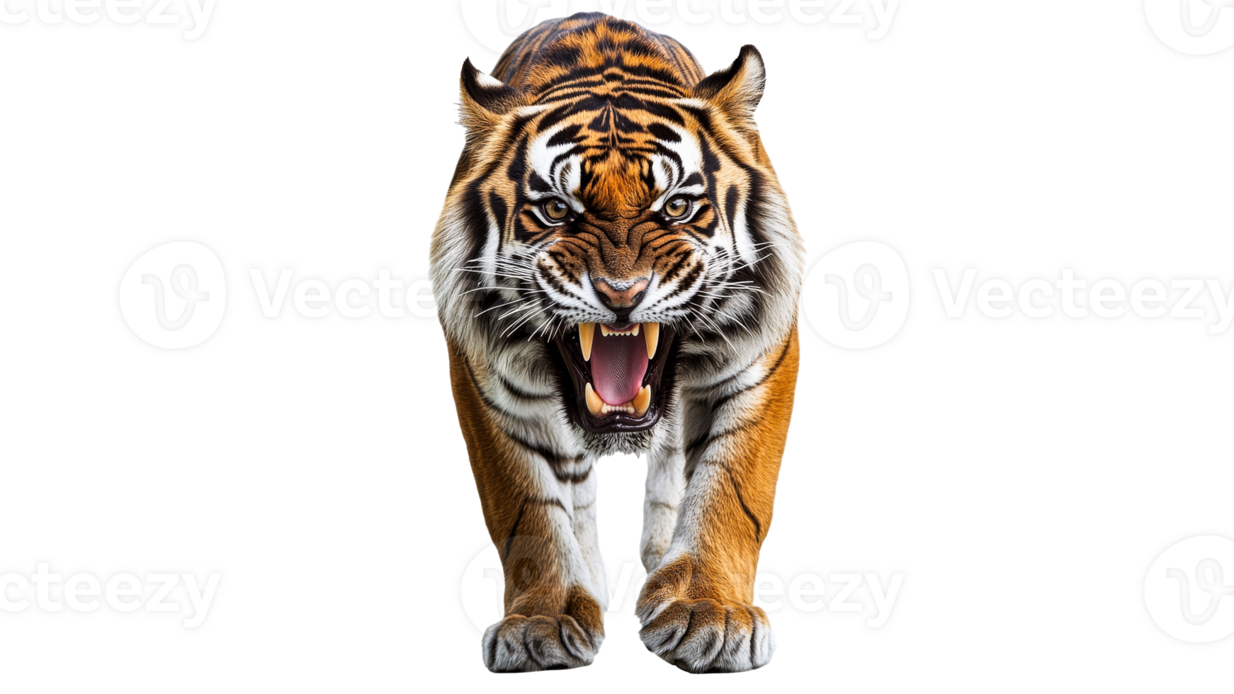 Majestic tiger prowling through its habitat png