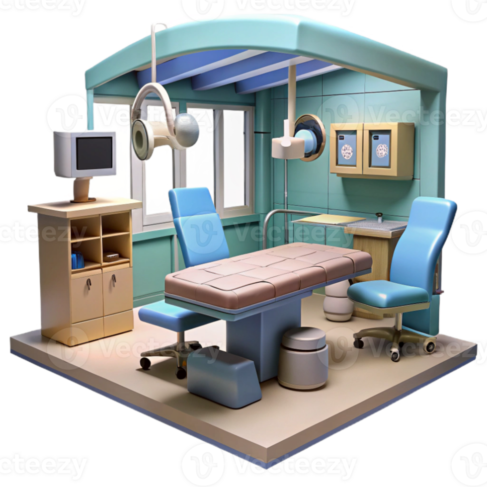 impressive artistic Hospital Operating Room with Equipment Cutout Element high quality png