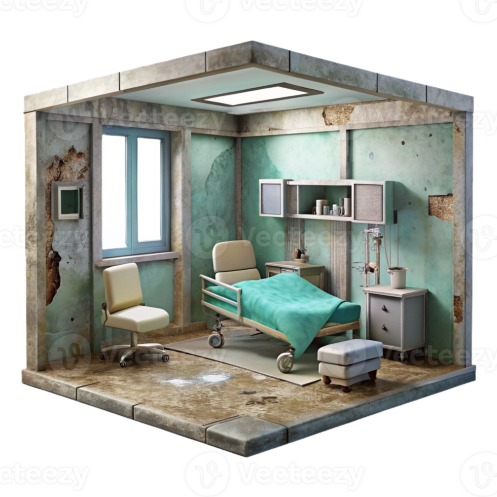 impressive traditional Hospital Room Interior Empty Transparent Cutout premium png