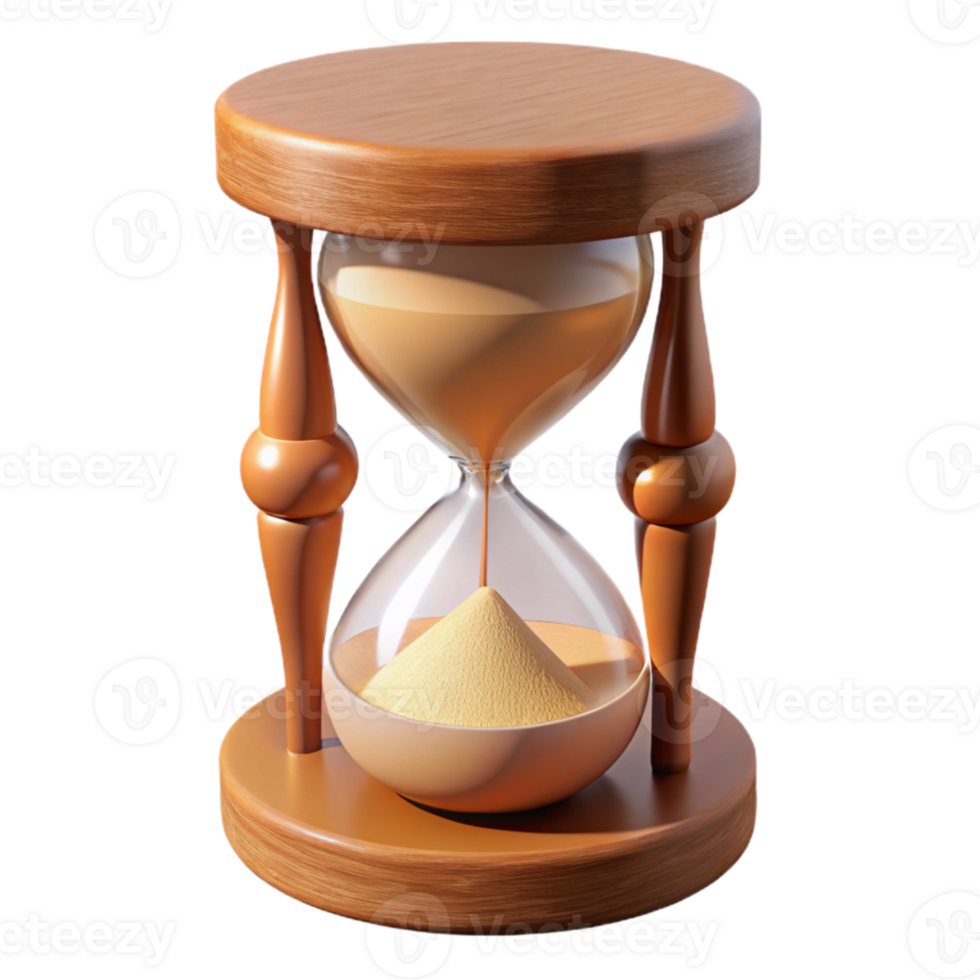 vibrant creative Hourglass Full of Sand Top Angle Cutout high resolution png