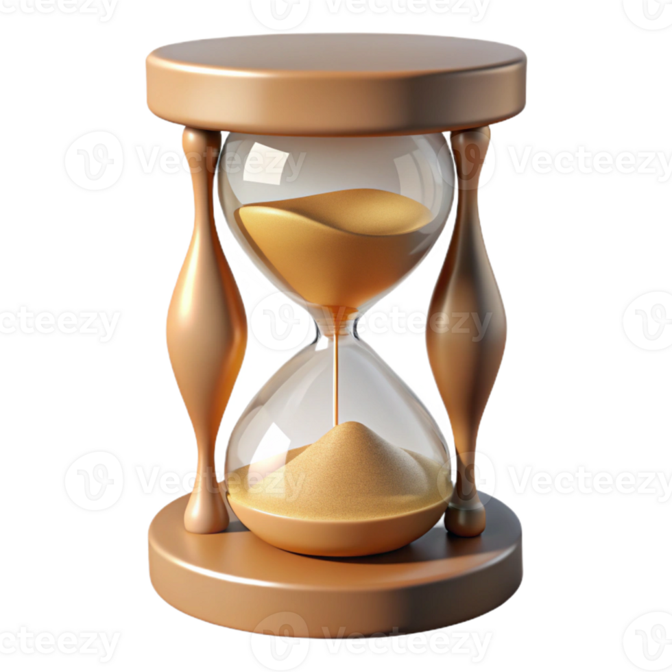 extraordinary vintage Hourglass Flowing Sand Closeup Isolated professional png