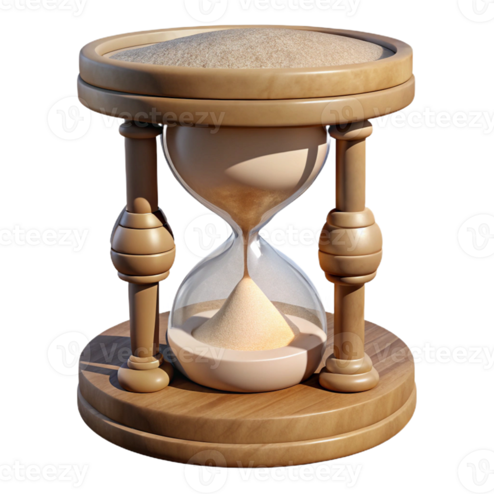 wonderful classic Hourglass Sand Pile Base View Isolated professional png